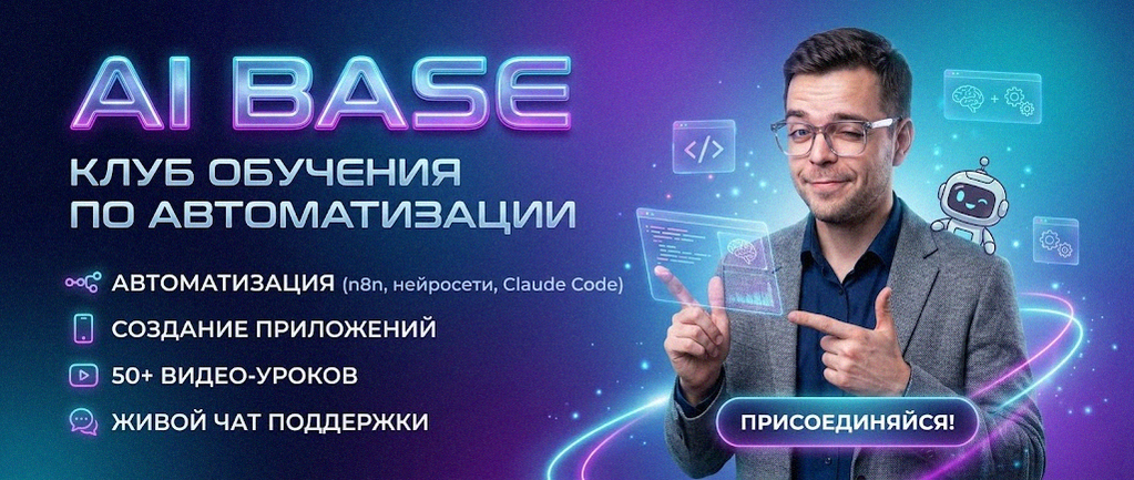 Баннер обучения автоматизации